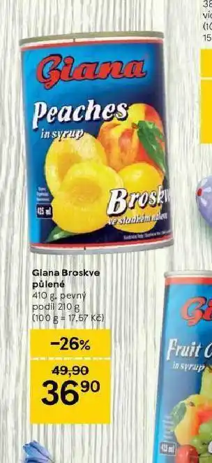 Tesco Giana broskve půlené nabídka