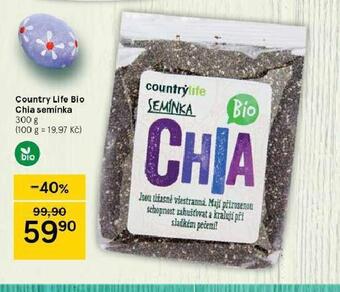 Tesco Country life bio chia semínka nabídka