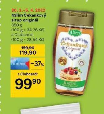 Tesco 4slim čekankový sirup originál nabídka