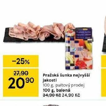 Tesco Pražská šunka nejvyšší jakosti nabídka