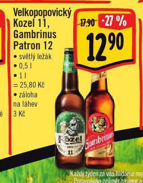 Jip Pivo velkopopovický kozel nabídka