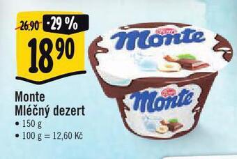 Jip Monte mléčný dezert nabídka