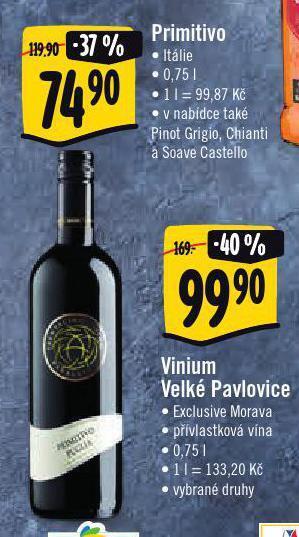 Jip Primitivo nabídka