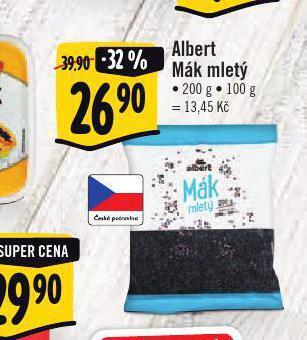Albert Mák mletý nabídka