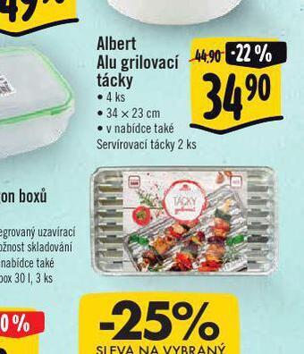 Albert Alu grilovací tácky nabídka