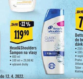 Albert Head&shoulders šampon nabídka