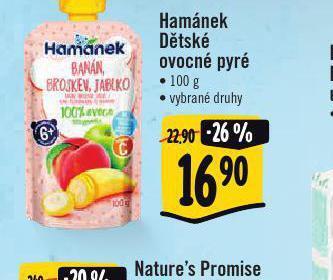 Albert Hamánek dětské ovocné pyré nabídka