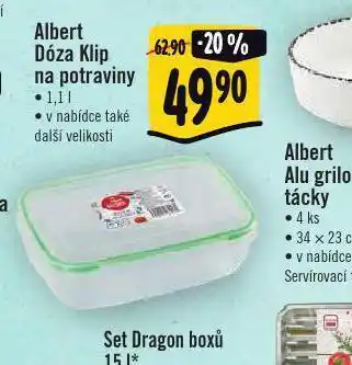 Albert Albert dóza klip na potraviny nabídka