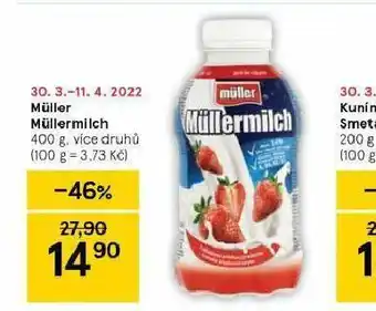 Tesco Müller milch nabídka