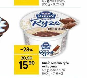 Tesco Kunín mléčná rýže nabídka