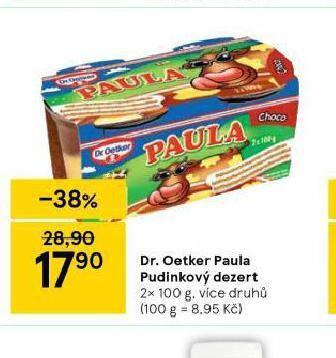 Tesco Dr. oetker paula pudinkový dezert nabídka