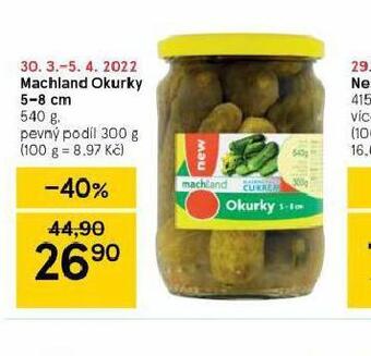 Tesco Machland okurky 5-8 cm nabídka