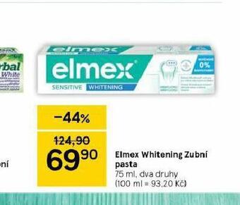 Tesco Elmex whitening zubní pasta nabídka