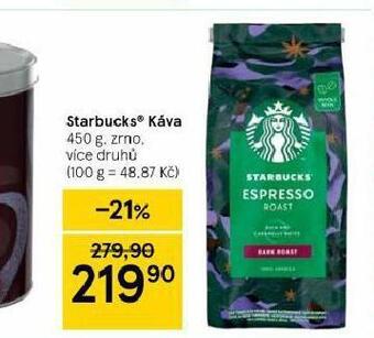 Tesco Starbucks káva nabídka