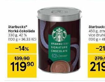 Tesco Starbucks horká čokoláda nabídka