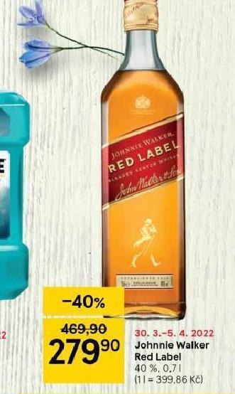Tesco Johnnie walker red label nabídka