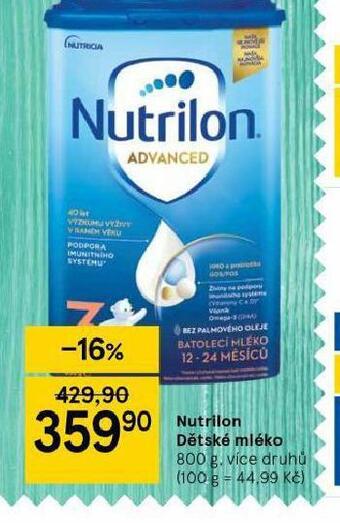 Tesco Nutrilon dětské mléko nabídka