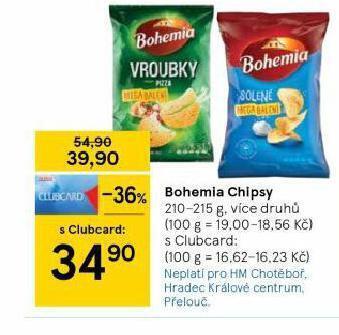 Tesco Bohemia chips nabídka