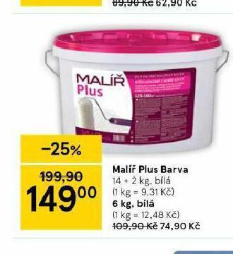 Tesco Malíř plus barva nabídka