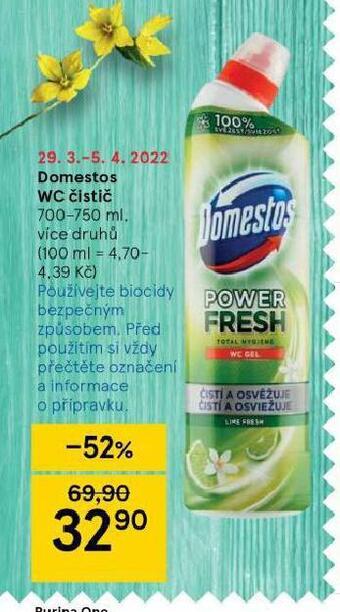 Tesco Domestos wc čistič nabídka
