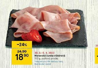 Tesco Moravská šunka výběrová nabídka