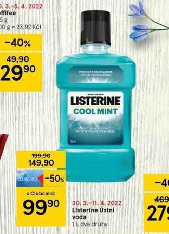 Tesco Listerine ústní voda nabídka