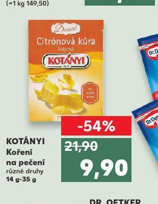 Kaufland Kotányi koření na pečení nabídka