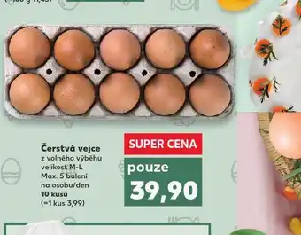 Kaufland Čerstvá vejce m-l 10 ks nabídka