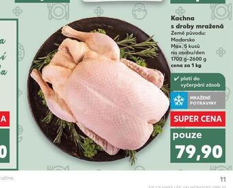 Kaufland Kachna s droby mražená nabídka