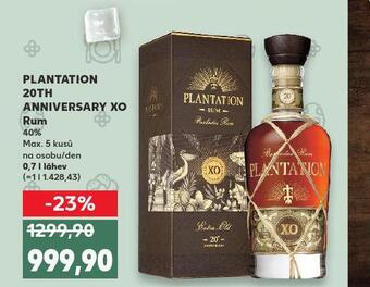 Kaufland Plantation 20th anniversary xo rum nabídka