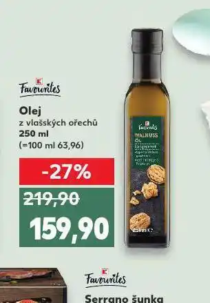 Kaufland Olej z vlašských ořechů nabídka