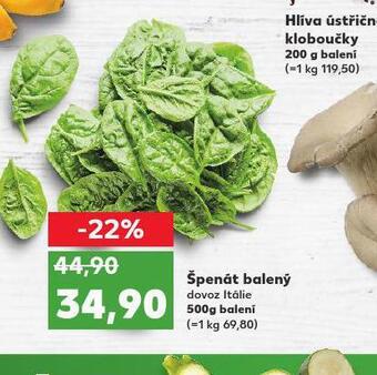 Kaufland Špenát balený nabídka