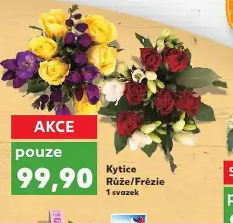 Kaufland Kytice růže / frézie nabídka