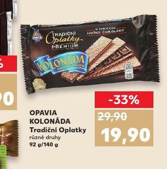 Kaufland Opavia kolonáda tradiční oplatky nabídka