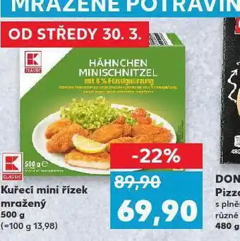 Kaufland Kuřecí mini řízek mražený nabídka