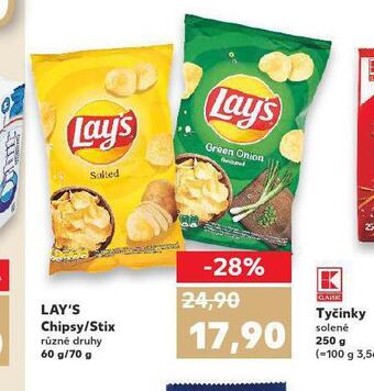 Kaufland Lay´s chipsy / stix nabídka