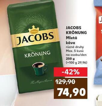 Kaufland Jacobs krönung mletá káva nabídka