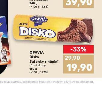 Kaufland Opavia disko sušenky s náplní nabídka