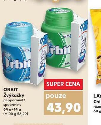 Kaufland Orbit žvýkačky nabídka