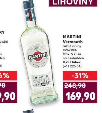 Kaufland Martini vermouth nabídka