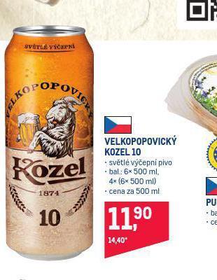 Makro Pivo velkopopovický kozel 10 nabídka