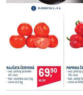 Makro Rajčata červená nabídka