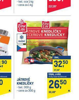 Makro Játrové knedlíčky nabídka