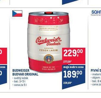 Makro Pivo budweiser budvar original nabídka