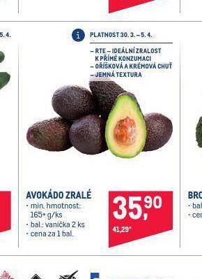 Makro Avokádo zralé nabídka