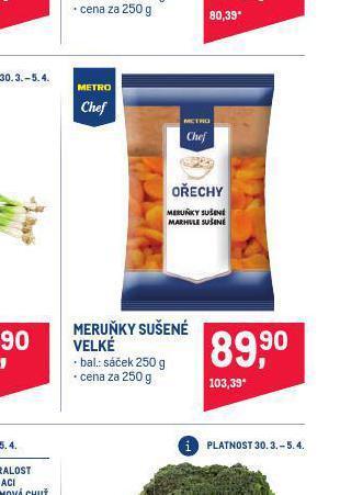 Makro Meruňky sušené velké nabídka