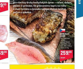 Makro Kapr filet s kůží nabídka