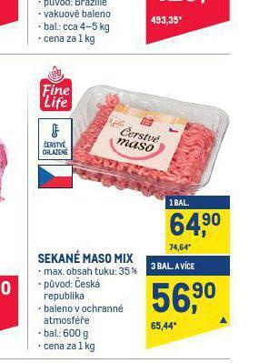 Makro Sekané maso mix nabídka