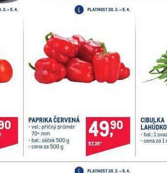 Makro Paprika červená nabídka