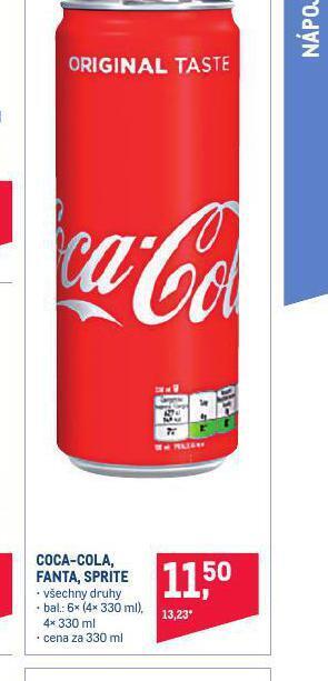 Makro Coca cola, fanta, sprite nabídka